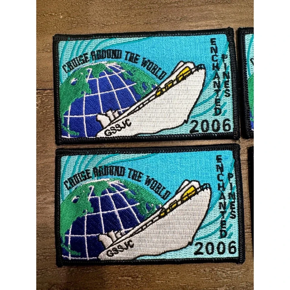 Vintage Girl Scouts GSSJC 2006 Cruise Around the World GSUSA Patch Lot of 4